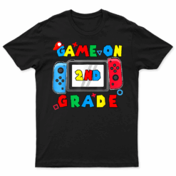 Super Gamer Game On 2Nd Grade Back To School Funny Kids Boys T Shirt