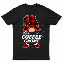 The Coffee Gnome Xmas Family Matching Plaid Christmas Gnomes T Shirt