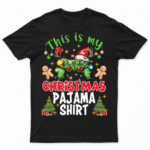 This Is My Christmas Pajama Santa Hat Gamer Video Game Games
