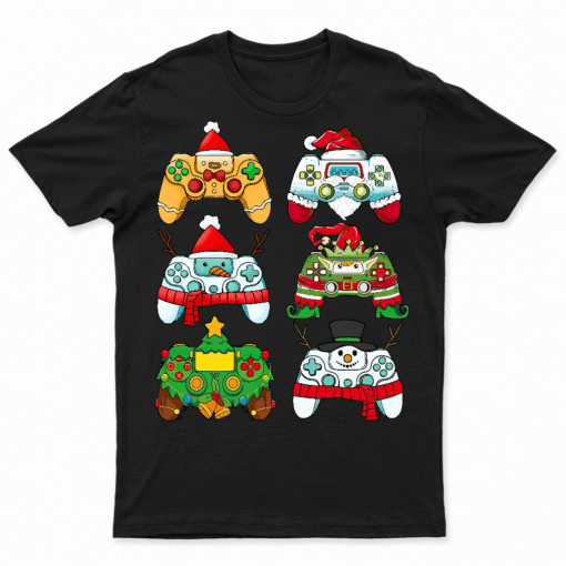 Video Game Controller Christmas Santa  Gamer Gift Boys T Shirtsss